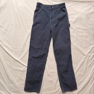 ASOS Design Carpenter Cargo Pants Blue Contrast Stitch Size 2 Gorpcore Normcore
